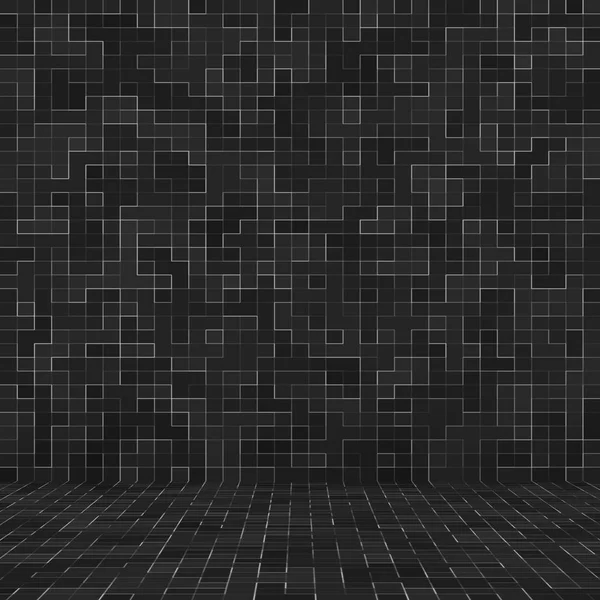 Абстрактный бесшовный шаблон. Роскошный черный Mosiac текстуры абстрактной керамической мозаики украшенные здания. Керамические камни абстрактного цвета . — стоковое фото