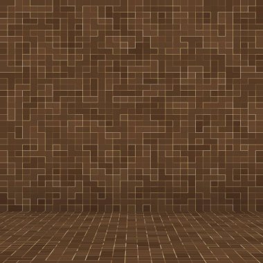 Renkli seramik taşlar. Soyut pürüzsüz Brown mozaik doku soyut seramik mozaik yapı süslenmiş. Soyut Seamless modeli.