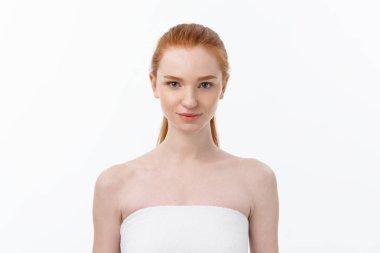 Doğal Güzellik Portresi. Güzel Spa Kadını. Mükemmel Taze Cilt.