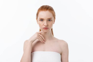 Doğal Güzellik Portresi. Güzel Spa Kadını. Mükemmel Taze Cilt.