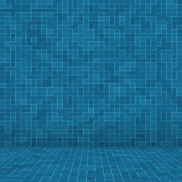 Doku yüzme havuzu mozaik döşeme arka planı. Duvar kağıdı, afiş, zemin. — Stok fotoğraf