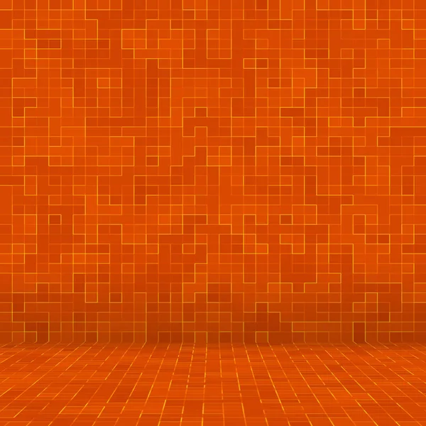 Abstract kleurrijk geometrische patroon, oranje, geel en rood steengoed mozaïek patroon achtergrond, moderne stijl muur achtergrond. — Stockfoto
