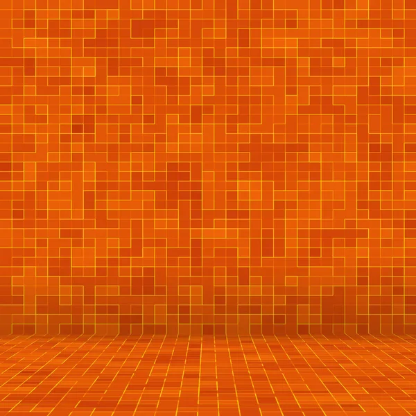 Abstrakte bunte geometrische Muster, orange, gelb und rot Steinzeug Mosaik Textur Hintergrund, modernen Stil Wandhintergrund. — Stockfoto