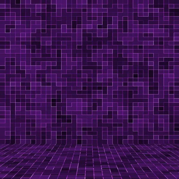 Mosaico quadrado roxo brilhante para fundo textural . — Fotografia de Stock