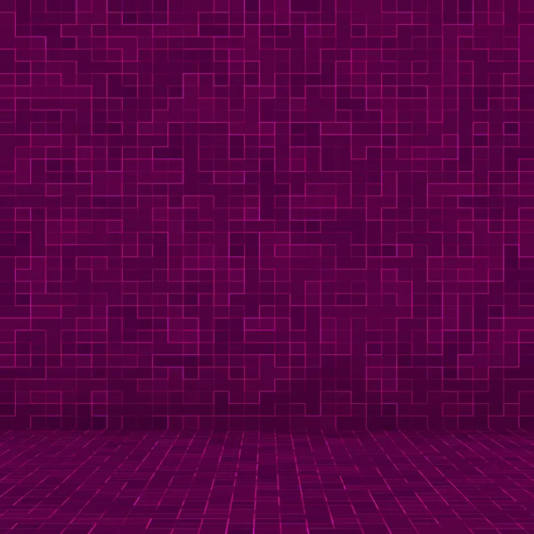 Bright purple square mosaic for textural background. — Stock Photo, Image