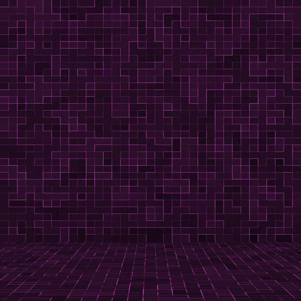 Bright purple square mosaic for textural background. — Stock Photo, Image