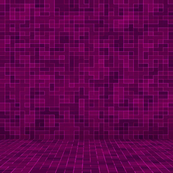 Ljust lila fyrkantig mosaik för textural bakgrund. — Stockfoto