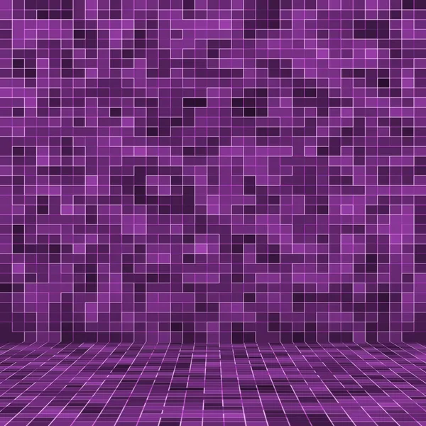 Mosaico quadrado roxo brilhante para fundo textural . — Fotografia de Stock