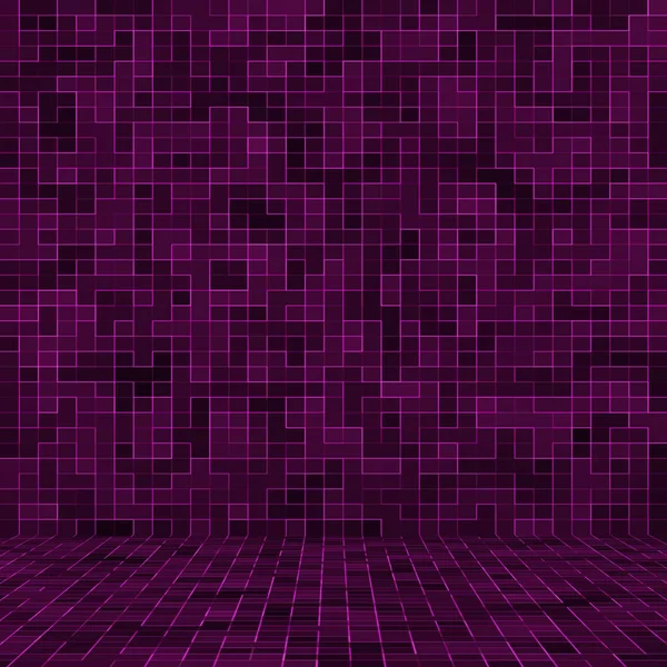 Bright purple square mosaic for textural background. — Stock Photo, Image