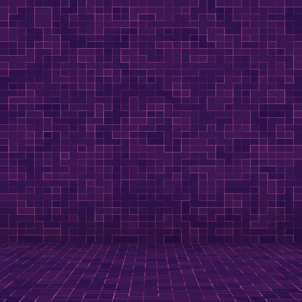 Helder paars vierkante mozaïek voor textuur achtergrond. — Stockfoto