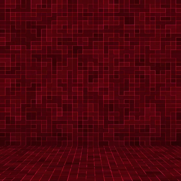 Red ceramic glass colorful tiles mosaic composition pattern background. — Stock Photo, Image