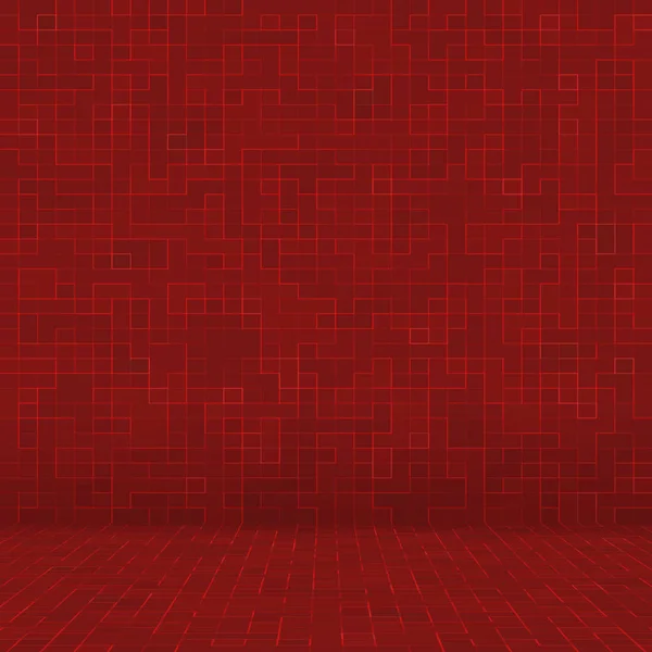 Piros kerámia üveg színes csempe mozaik összetétele minta háttér. — Stock Fotó