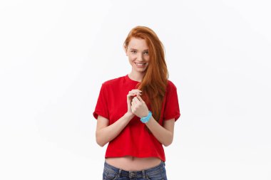 Yakışıklı erkek içten gülümseme onu başarı iyi bir ruh hali onu olumlu duygular gösterilen sahip sevindirici. Kadın nazik bir gülümseme ile.