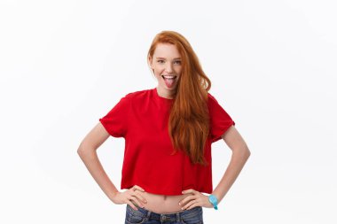 Yakışıklı erkek içten gülümseme onu başarı iyi bir ruh hali onu olumlu duygular gösterilen sahip sevindirici. Kadın nazik bir gülümseme ile.