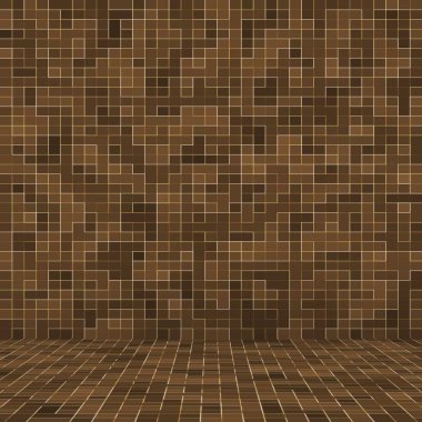 Renkli seramik taşlar. Soyut pürüzsüz Brown mozaik doku soyut seramik mozaik yapı süslenmiş. Soyut Seamless modeli.