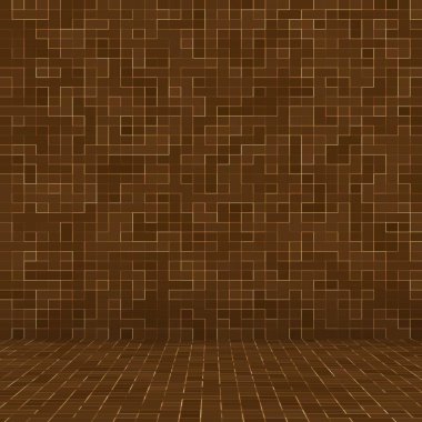 Renkli seramik taşlar. Soyut pürüzsüz Brown mozaik doku soyut seramik mozaik yapı süslenmiş. Soyut Seamless modeli.