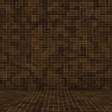 Renkli seramik taşlar. Soyut pürüzsüz Brown mozaik doku soyut seramik mozaik yapı süslenmiş. Soyut Seamless modeli.