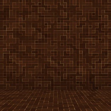 Renkli seramik taşlar. Soyut pürüzsüz Brown mozaik doku soyut seramik mozaik yapı süslenmiş. Soyut Seamless modeli.