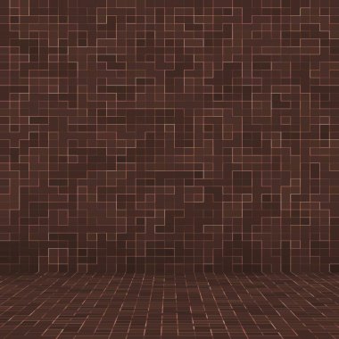 Renkli seramik taşlar. Soyut pürüzsüz Brown mozaik doku soyut seramik mozaik yapı süslenmiş. Soyut Seamless modeli.