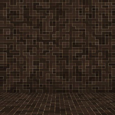 Renkli seramik taşlar. Soyut pürüzsüz Brown mozaik doku soyut seramik mozaik yapı süslenmiş. Soyut Seamless modeli.