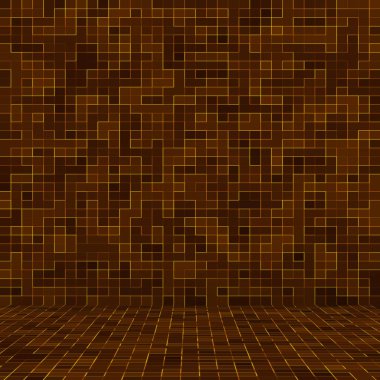 Renkli seramik taşlar. Soyut pürüzsüz Brown mozaik doku soyut seramik mozaik yapı süslenmiş. Soyut Seamless modeli.