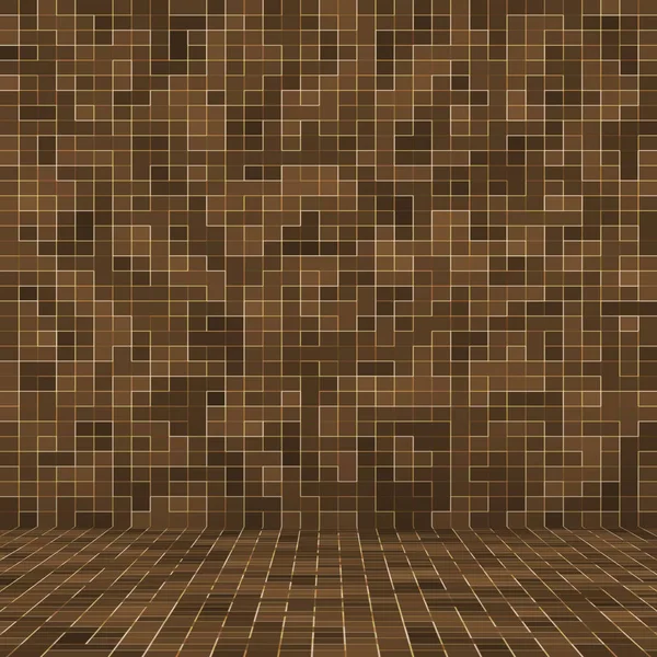 Renkli seramik taşlar. Soyut pürüzsüz Brown mozaik doku soyut seramik mozaik yapı süslenmiş. Soyut Seamless modeli. — Stok fotoğraf
