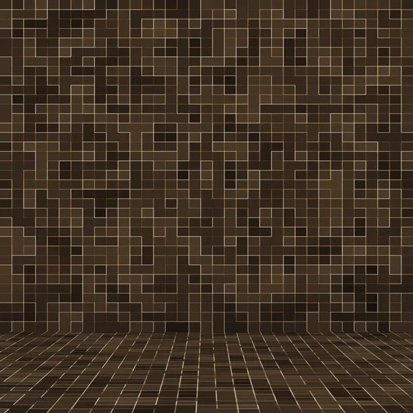 Renkli seramik taşlar. Soyut pürüzsüz Brown mozaik doku soyut seramik mozaik yapı süslenmiş. Soyut Seamless modeli. — Stok fotoğraf