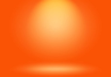 Soyut pürüzsüz Turuncu arkaplan tasarımı, stüdyo, oda, web şablonu, düz daire eğimli iş raporu