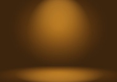 Soyut Lüks Altın Gradyan Stüdyo Duvarı. Arka plan, düzen, afiş ve ürün sunumu olarak kullanılabilir..