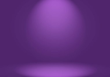 Stüdyo Arkaplan Konsepti - ürün için soyut boş ışık gradyanı mor stüdyo odası arka planı.