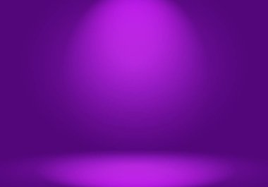 Stüdyo Arkaplan Konsepti - ürün için soyut boş ışık gradyanı mor stüdyo odası arka planı.