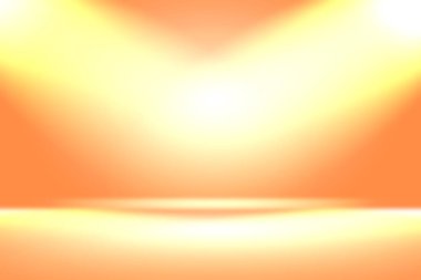 Soyut pürüzsüz Turuncu arkaplan tasarımı, stüdyo, oda, web şablonu, düz daire eğimli iş raporu