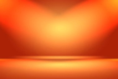 Soyut pürüzsüz Turuncu arkaplan tasarımı, stüdyo, oda, web şablonu, düz daire eğimli iş raporu