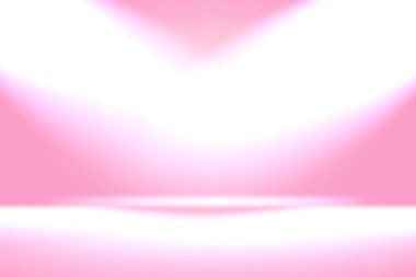 Soyut boş açık pembe stüdyo odası arka planı, ürün gösterimi, afiş, şablon için montaj olarak kullan.