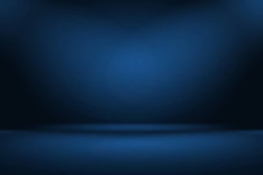 Soyut Lüks Derece Mavi arka plan. Siyah vignette Stüdyo Sancağıyla Pürüzsüz Koyu Mavi.