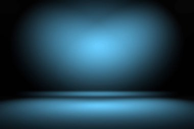 Soyut Lüks Derece Mavi arka plan. Siyah vignette Stüdyo Sancağıyla Pürüzsüz Koyu Mavi.