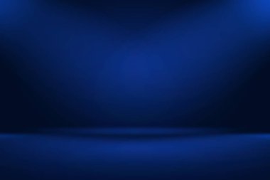 Soyut Lüks Derece Mavi arka plan. Siyah vignette Stüdyo Sancağıyla Pürüzsüz Koyu Mavi.