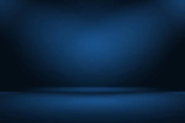 Abstrakt lyx lutning blå bakgrund. Smooth Mörkblå med svart vinjett Studio Banner. — Stockfoto