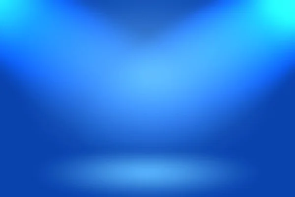 Abstract Luxury gradient Blue background. Smooth Dark blue with Black vignette Studio Banner. — Stock Photo, Image