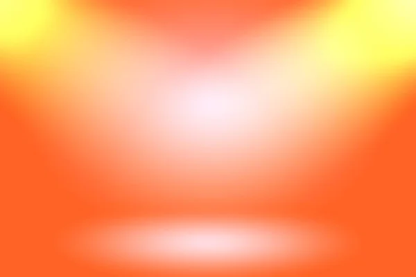 Diseño de diseño de fondo naranja liso abstracto, estudio, habitación, plantilla web, informe de negocios con color de gradiente de círculo liso — Foto de Stock