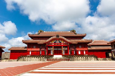 Şura Kalesi, Naha , Okinawa, Japonya. Okinawa ünlü kale biri.