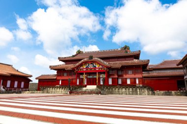 Şura Kalesi, Naha , Okinawa, Japonya. Okinawa ünlü kale biri.
