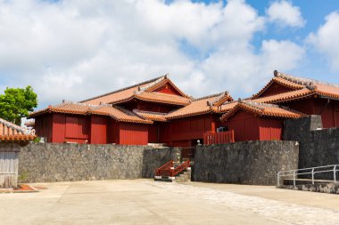 Şura Kalesi, Naha , Okinawa, Japonya. Okinawa ünlü kale biri.