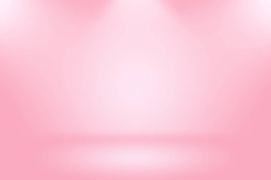 Soyut boş açık pembe stüdyo odası arka planı, ürün gösterimi, afiş, şablon için montaj olarak kullan.