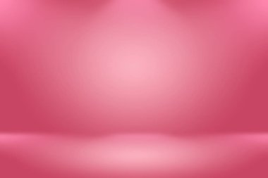 Soyut boş açık pembe stüdyo odası arka planı, ürün gösterimi, afiş, şablon için montaj olarak kullan.