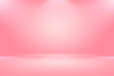 Soyut boş açık pembe stüdyo odası arka planı, ürün gösterimi, afiş, şablon için montaj olarak kullan.