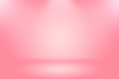 Soyut boş açık pembe stüdyo odası arka planı, ürün gösterimi, afiş, şablon için montaj olarak kullan.