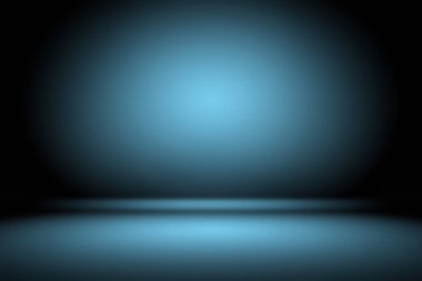 Soyut Lüks Derece Mavi arka plan. Siyah vignette Stüdyo Sancağıyla Pürüzsüz Koyu Mavi.