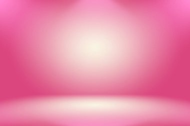 Soyut boş açık pembe stüdyo odası arka planı, ürün gösterimi, afiş, şablon için montaj olarak kullan.
