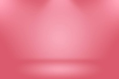 Soyut boş açık pembe stüdyo odası arka planı, ürün gösterimi, afiş, şablon için montaj olarak kullan.